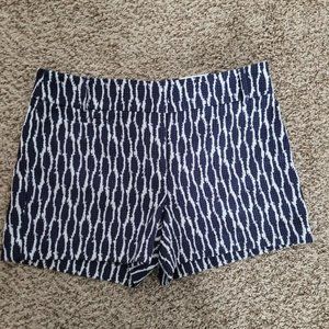 LOFT Navy & White Shorts